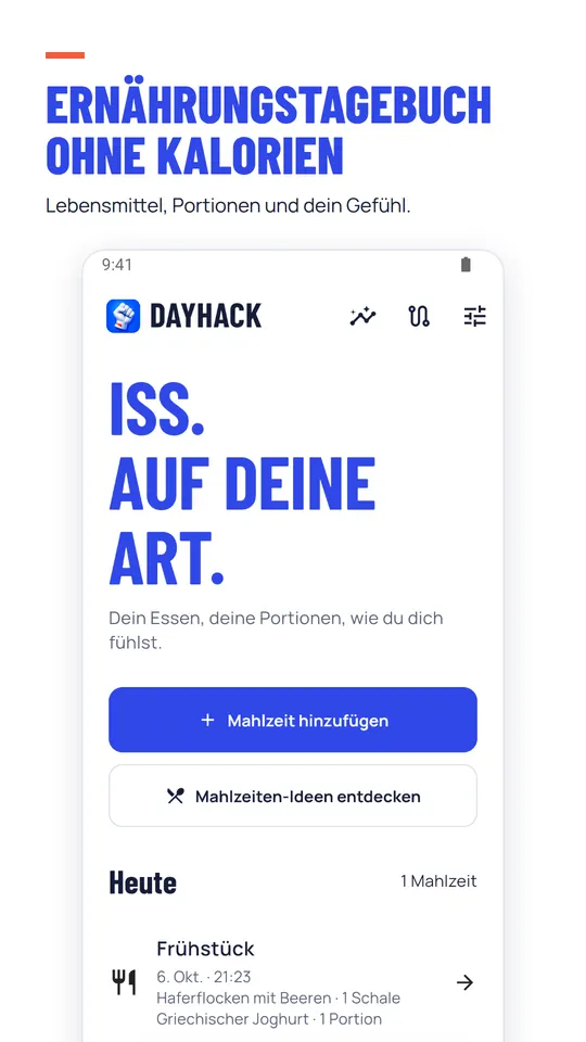 Ernährungstagebuch ohne Kalorien