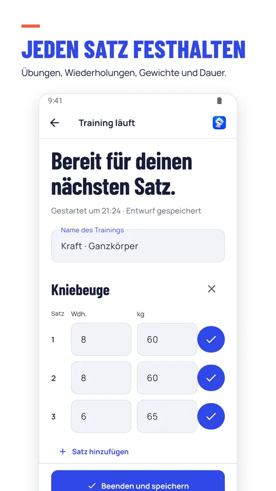 Jeden Satz festhalten