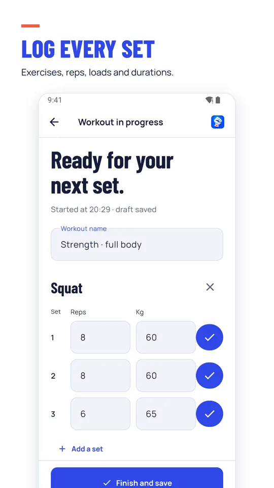 Log every set