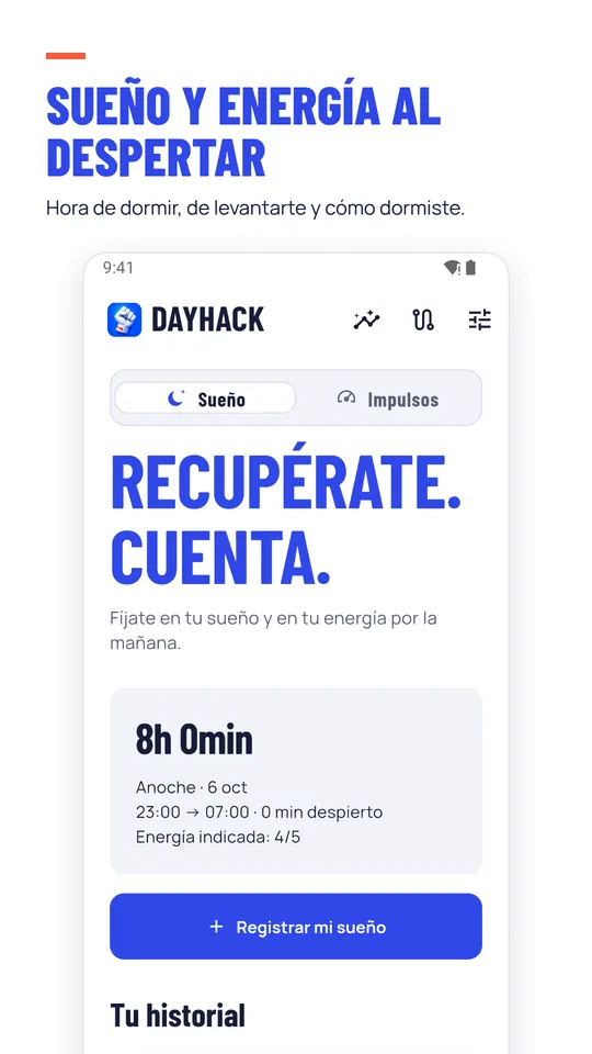 Sueño y energía al despertar