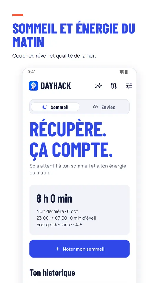 Sommeil et énergie du matin