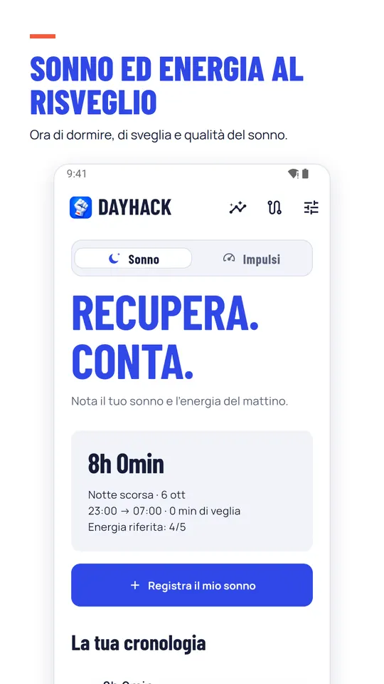Sonno ed energia al risveglio
