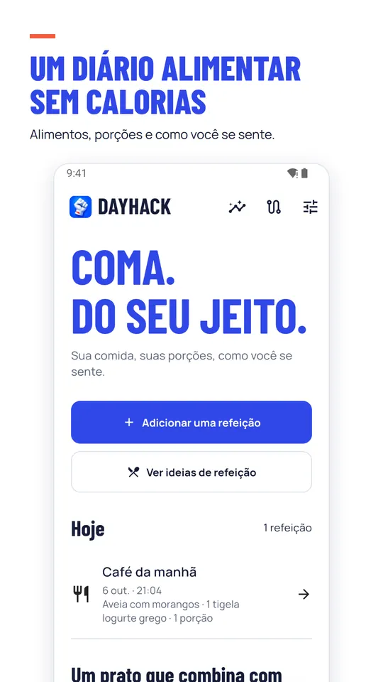 Um diário alimentar sem calorias