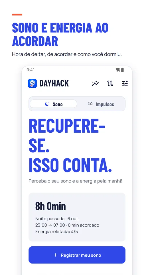 Sono e energia ao acordar